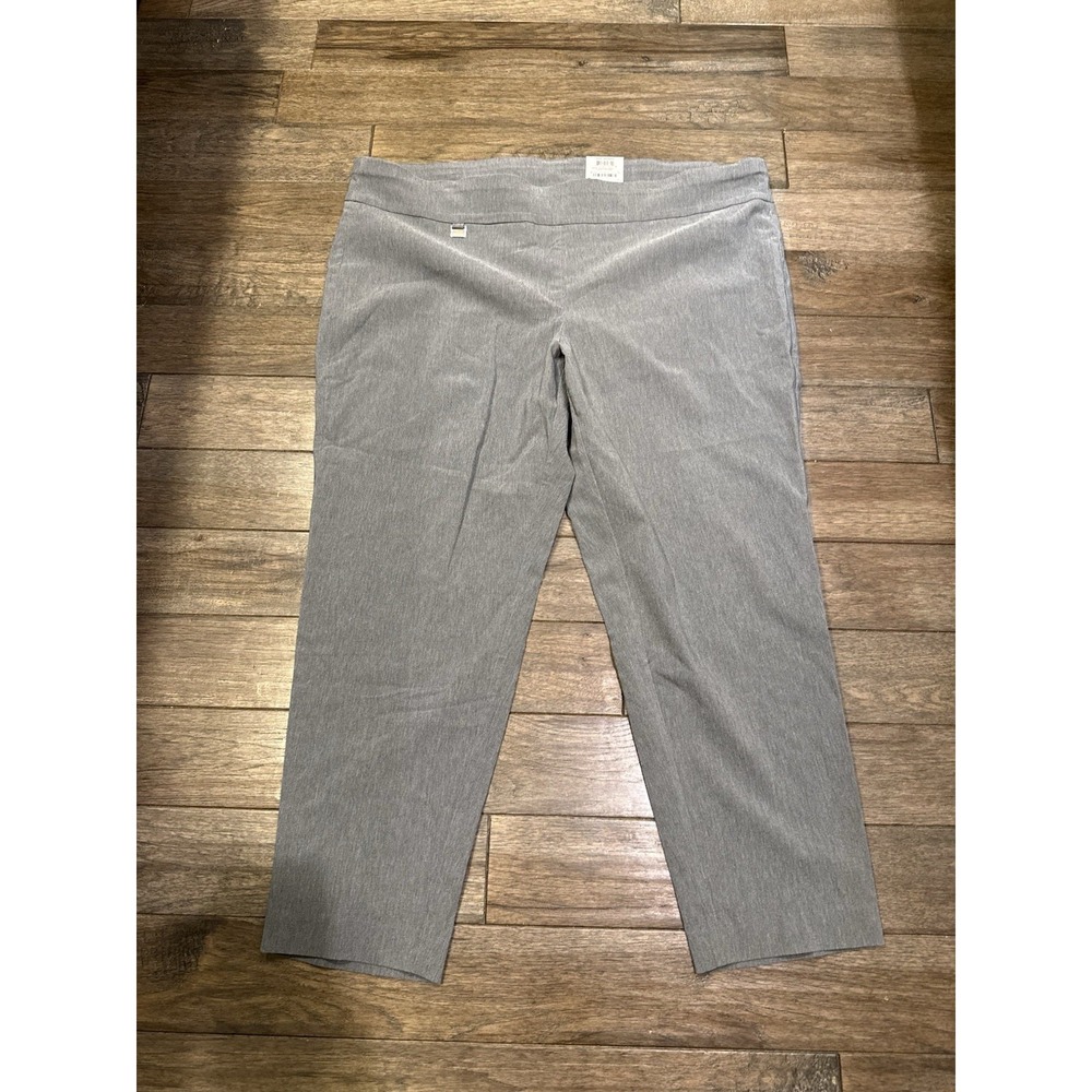 Alfani Skinny Pants Womens 24WP Light Heather Grey Tummy Control Plus Petite NEW
